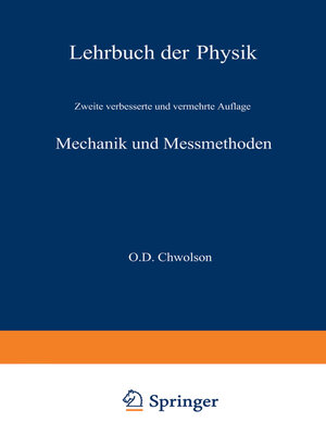 cover image of Mechanik und Messmethoden